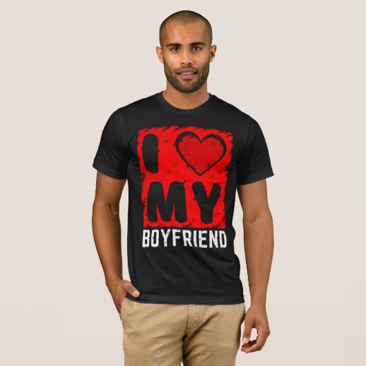 恋人の男の子が大好きTシャツ Tシャツ (正面フル)