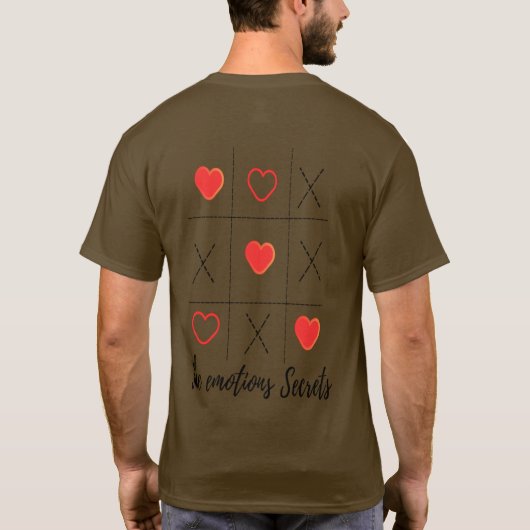 恋人の秘めた想いのための特別なTシャツ Tシャツ (裏面)