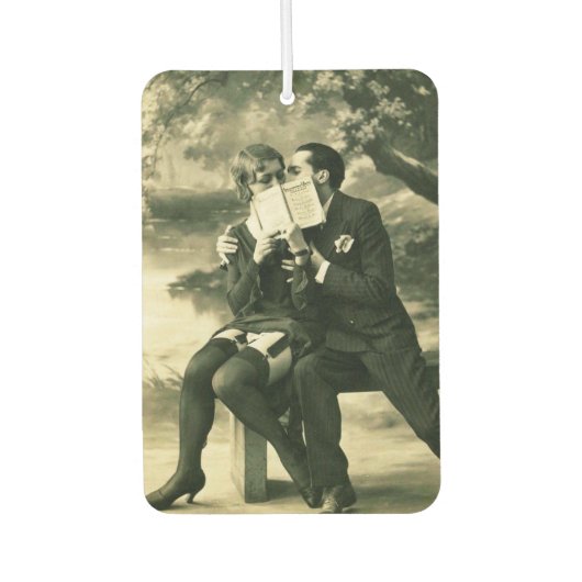 恋人の秘密セクシーヴィンテージピンアップカップル愛 カーエアーフレッシュナー (正面)