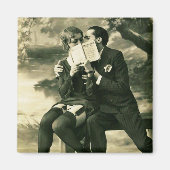 恋人の秘密セクシーヴィンテージピンアップカップル愛 マグネット (正面)