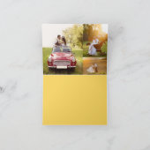 恋人の結び目の秋の秋の木の結婚は感謝していしています サンキューカード (内部)