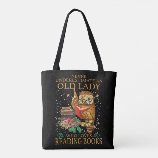 恋人の老婦人を決して甘く読見ない トートバッグ (裏面)