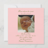 恋人の誕生のお知らせ 案内状 (裏面)