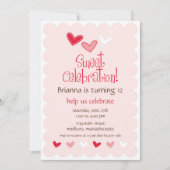 恋人の誕生日のパーティの招待状 招待状 (正面)