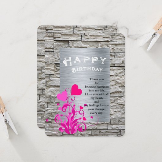 恋人の誕生日カード カード (正面/裏面インサイチュ)