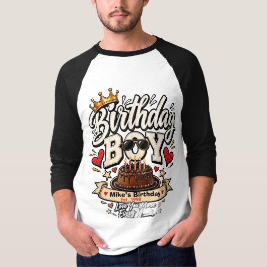恋人の誕生日プレゼントに!Birthday Boy Tシャツ (正面)