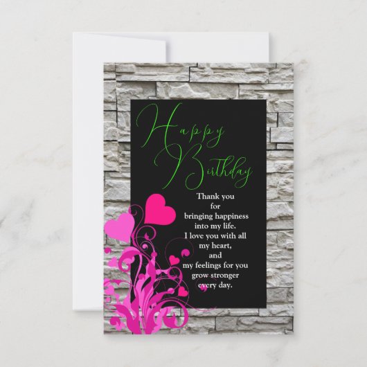 恋人の誕生日 カード (正面)