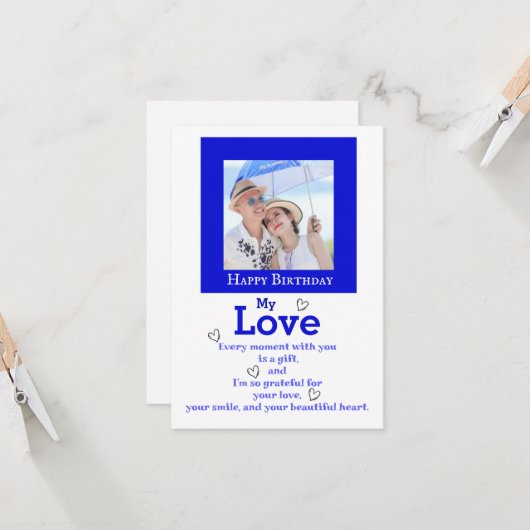 恋人の誕生日 カード (正面/裏面インサイチュ)