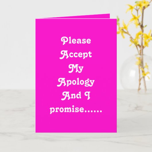 恋人の謝罪 カード (黄色い花)