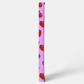 恋人の赤いハートスタイリッシュオン紫モノグラムの SAMSUNG GALAXYケース (左側面)