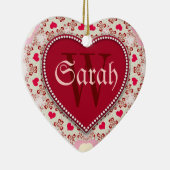 恋人の赤い一流のドアのシンボルや象徴のオーナメント セラミックオーナメント (右)