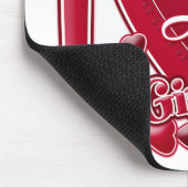 恋人の赤い恋人 – ハート マウスパッド (コーナー)