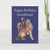 恋人の野生の事の誕生日のおもしろいのコヨーテ動物 カード (正面)