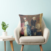 恋人のTiff 1872年(パネルの油) クッション (椅子)