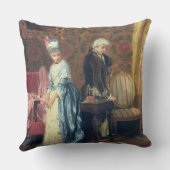 恋人のTiff 1872年(パネルの油) クッション (裏面)