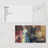 恋人のTiff 1872年(パネルの油) 名刺 (正面/裏面)