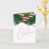 恋人へのクリスマスの願い カード (黄色い花)