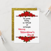 恋人へのバラ カード (正面/裏面インサイチュ)