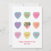 恋人へのバレンタイン写真カード 会話ハート シーズンカード (正面)