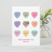 恋人へのバレンタイン写真カード 会話ハート シーズンカード (スタンド正面)