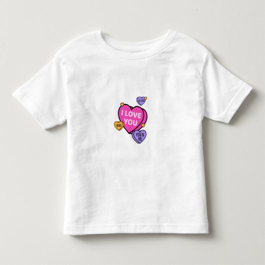 恋人へのプレゼント バレンタインのギフト 恋人への贈り物 トドラーTシャツ (正面)