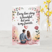 恋人へのロマンチックなカード カード (黄色い花)