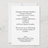 恋人へのロンドン風ラブレター 招待状 (裏面)