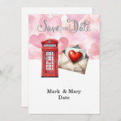 恋人へのロンドン風ラブレター 招待状 (正面/裏面)