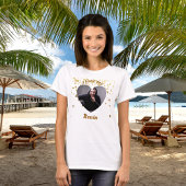 恋人への愛が溢れるハート写真の名前 Tシャツ