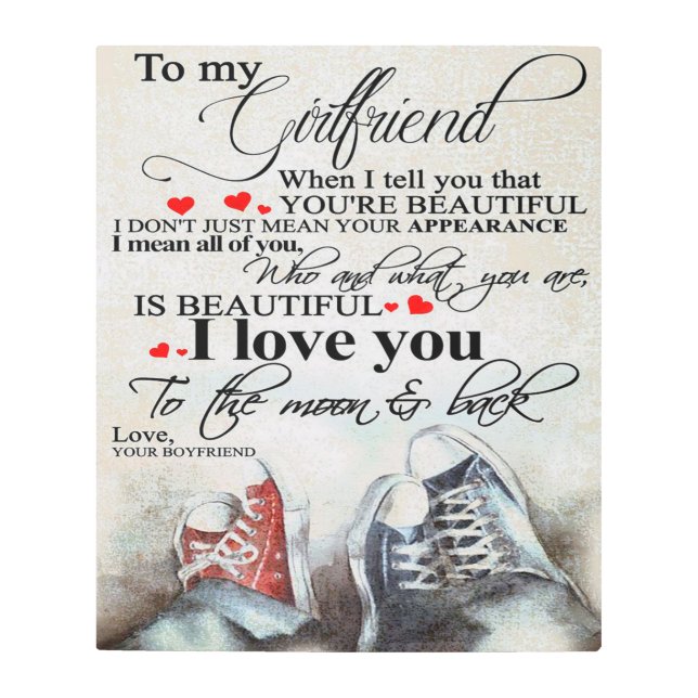 恋人への愛の名言 | 素敵なカップルへのプレゼント メタルプリント (正面)