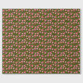恋人への贈り物としてピンクの花 ラッピングペーパー (フラット)