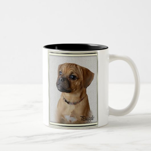 恋人への贈り物をパグル ツートーンマグカップ (右)