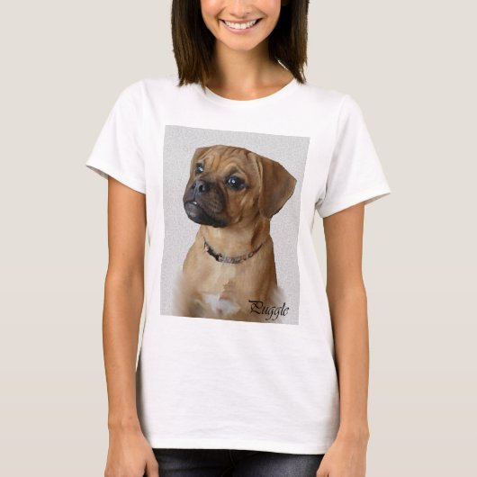 恋人への贈り物をパグル Tシャツ (正面)