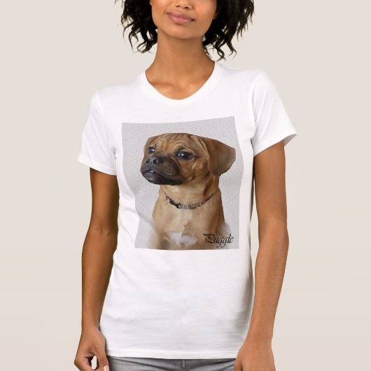 恋人への贈り物をパグル Tシャツ (正面)