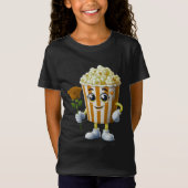 恋人への面白いポップコーンのデザイン Tシャツ (正面)