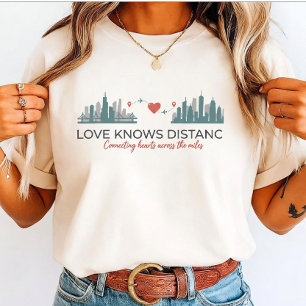 恋人への「Distance Love Knows Distance」 トライブレンドTシャツ