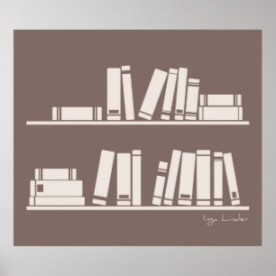 恋人や賢い男読のための棚の本 ポスター