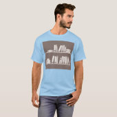 恋人や賢い男読のための棚の本 Tシャツ (正面フル)