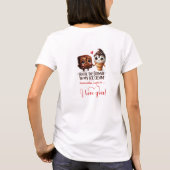 恋人を愛する女性へのギフト フードデザイン バレンタイン Tシャツ (裏面)