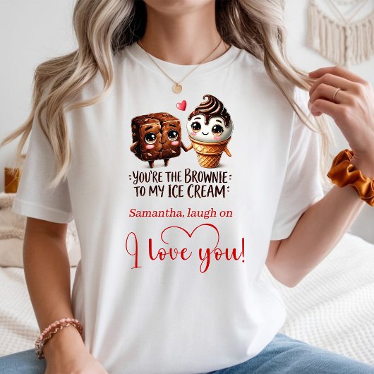 恋人を愛する女性へのギフト フードデザイン バレンタイン Tシャツ