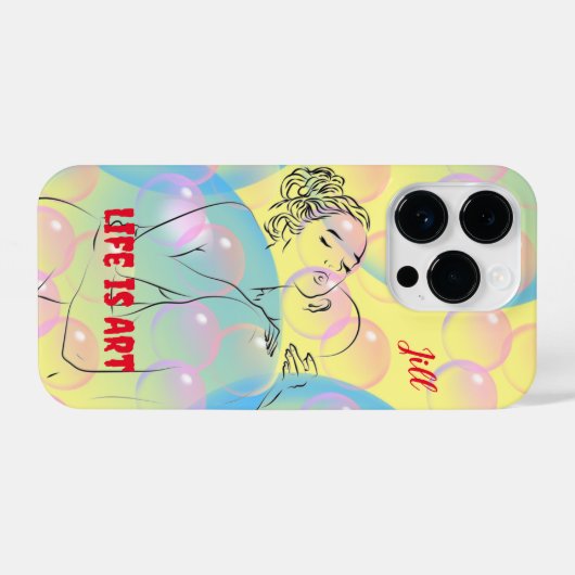 恋人アートiPhone iPhoneケース (裏面横)