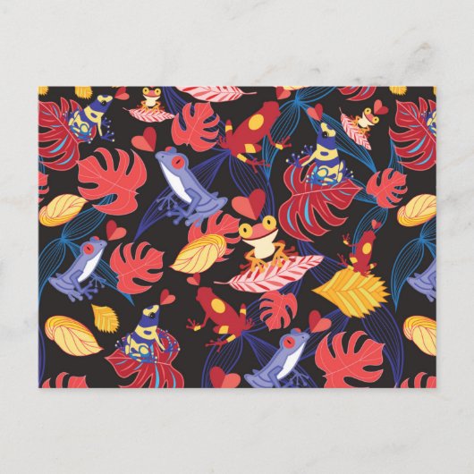 恋人カエルのパターン2 ポストカード (正面)