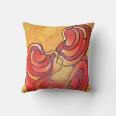 恋人キスとその体型枠Aラブハート クッション (裏面)