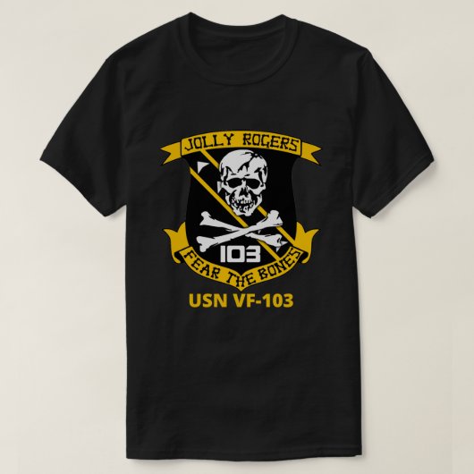 恋人ギフト米国海軍Vf 103クラシックファン Tシャツ (デザイン正面)
