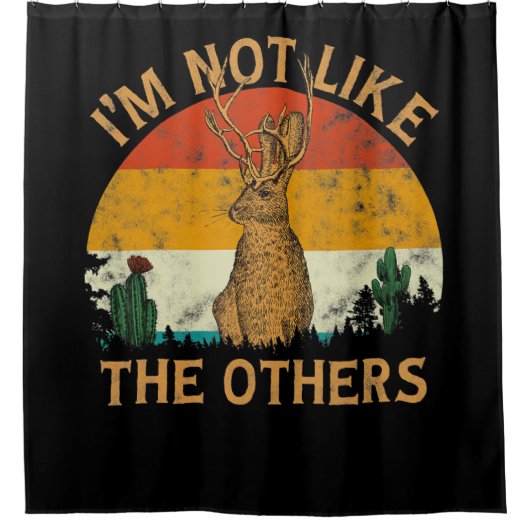 恋人スタイルサンセットカボスジャッカロペ |ウサギ愛好家 シャワーカーテン (正面)