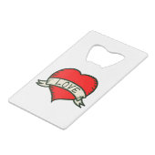 恋人ハート図形スケッチ クレジットカード栓抜き (裏面アングル)