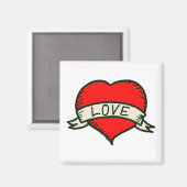 恋人ハート図形スケッチ マグネット (正面/裏面)