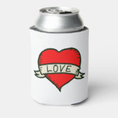 恋人ハート図形スケッチ 缶クーラー (缶裏面)