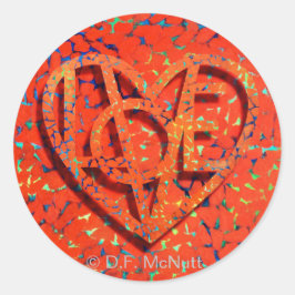 恋人ハート®ステッカー ラウンドシール