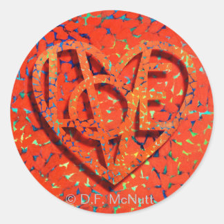 恋人ハート®ステッカー ラウンドシール